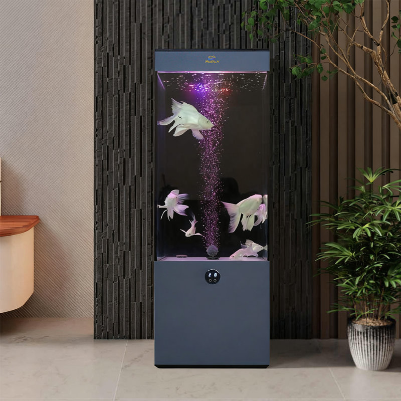 Réservoir d'aquarium intégré en verre ultra-transparent intégré, 26,42 gallons (H 45,28 po x l 15,75 po x P 15,75 p