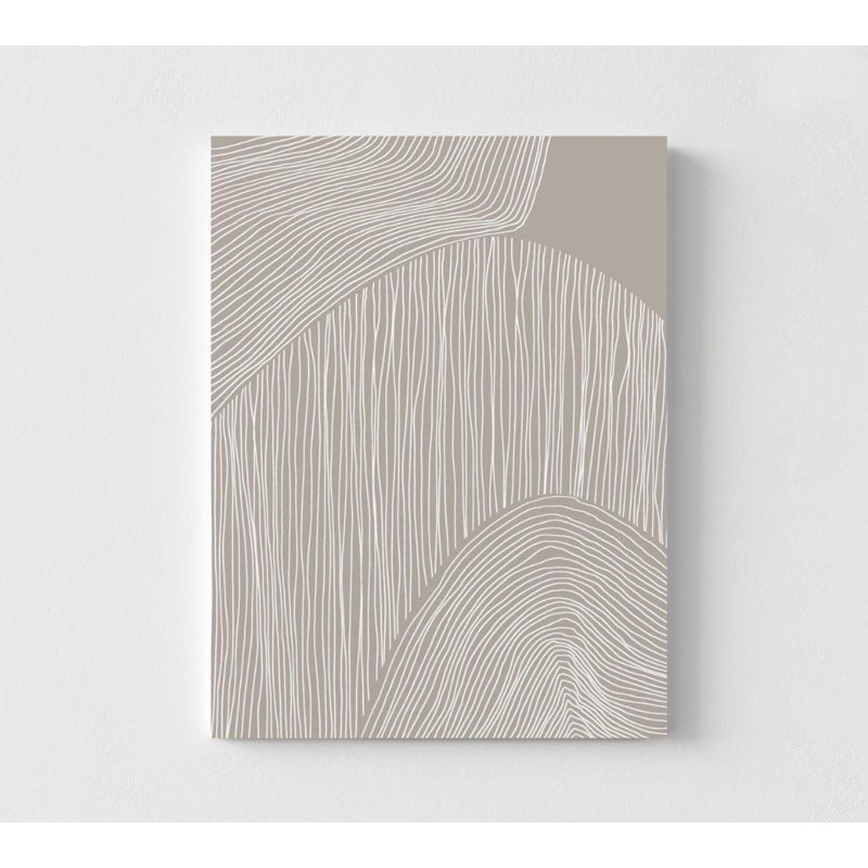 «Neutral Abstract Line Art Print», décoration murale moderne minimaliste, H 56 po x l 42 po, Ne s’applique pas