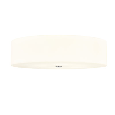 Plafonnier encastré en acrylique classique 4 lumières Acryluxe - l 18 po x H 6,75 po - Nickel brossé