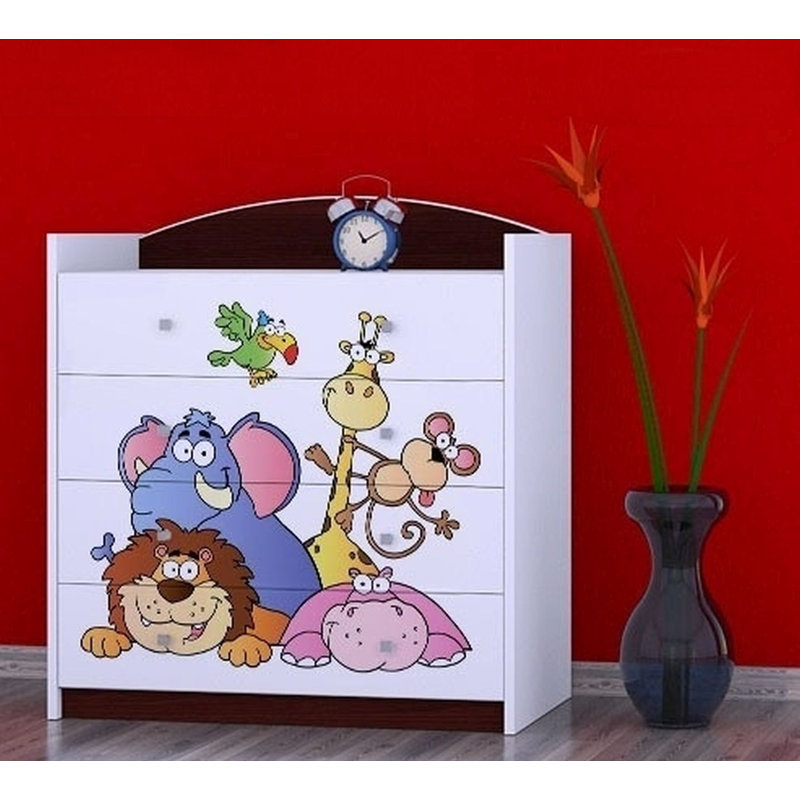 Newlon Kids 4 - Drawer Chest, Dark Brown