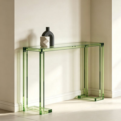 Acrylic Console Table with U Shaped Support Legs