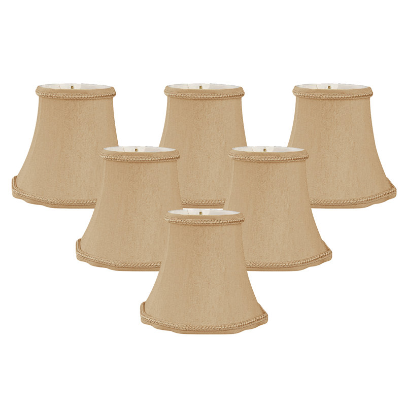 abat-jour à candélabre en soie H 4,5 po x l de style candélabre en beige