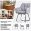 48cm H Tufted Velvet Upholstered Metal Accent-930694532