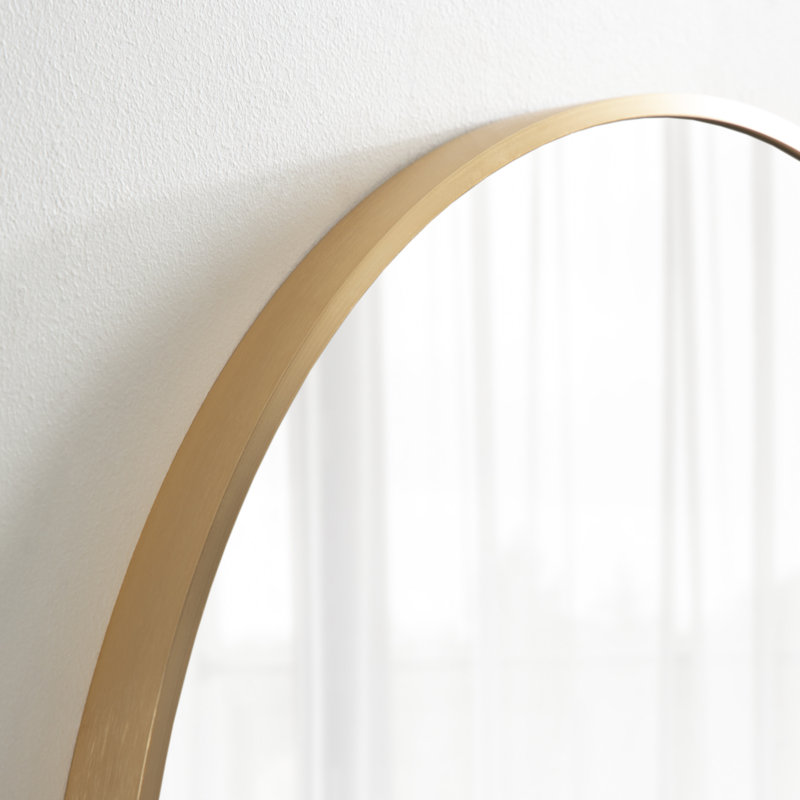 Anacleta Metal Arch Mirror, Gold, 28" x 20"