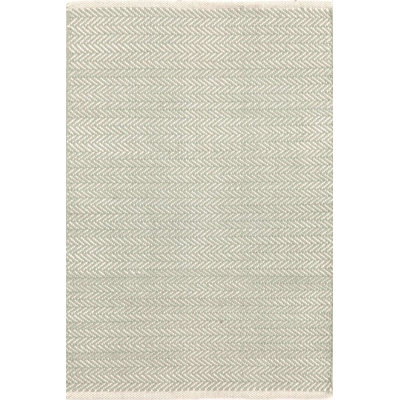 Herringbone Cotton Slate Gray Rug