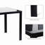 Emmye Glass Top Metal Base Dining Table-311499731