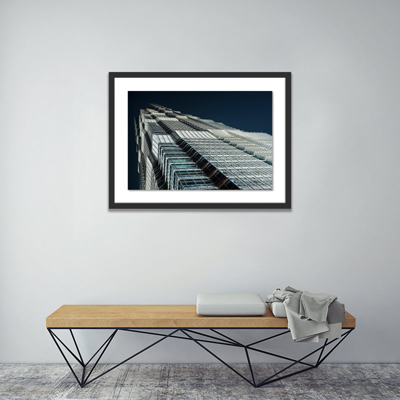 Edifice I Print by Jakob Wagner, Black, 34" H x 48" W x 2.5" D