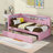 Upholstered Platform Bed With Trundle,USB Ports And LED Belt-547264924-547265122