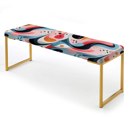 Banc rembourré or