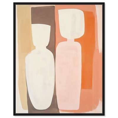 «Pink Meets Clay I Canvas Modern Boho Abstract» par Art Remedy