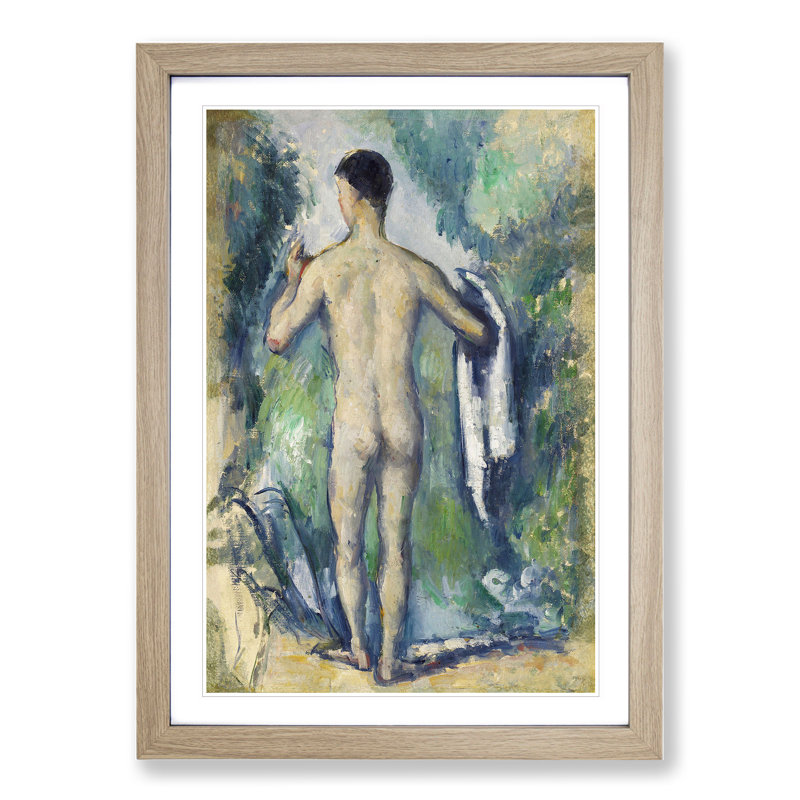 Standing Bather by Paul Cezanne - Picture Frame Painting, Oak, 36cm H x 27cm W x 2cm D