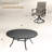 9-Piece 63" Round Outdoor Patio Dining Set With Swivel Armchair-1838798666