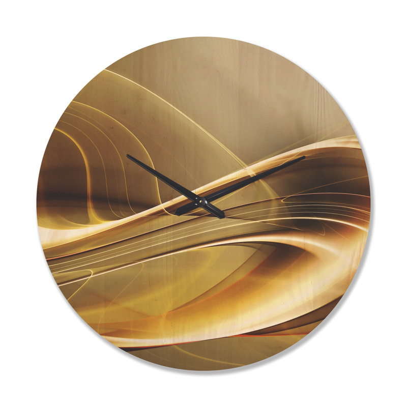 Horloge murale moderne en bois Elegant Modern, Très grand