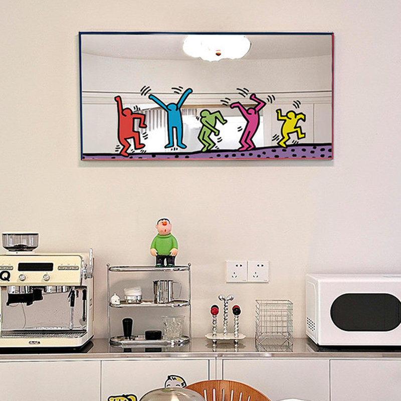 Rectangle Metal Wall Mirror, 19.69" H x 39.37" W
