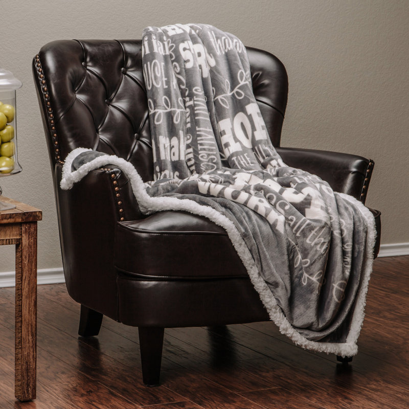 Positive Energy Gift Fleece Blanket, Gray
