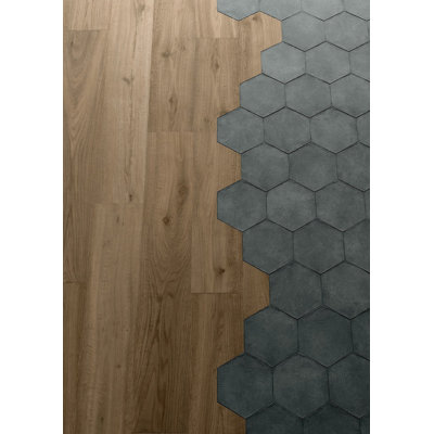 Terraclay Stoneware Hexagon Tile 8.5X10”
