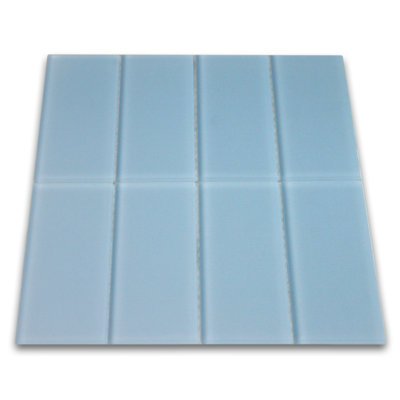 Carrelage mosaïque en verre bleu ciel Wind 3 "x 6"