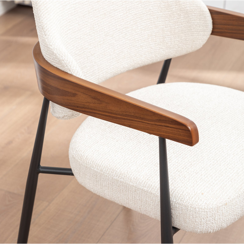 Chaise de salle à manger rembourrée Devane, Beige