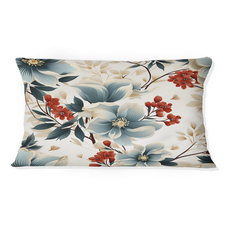 Motif floral zen rouge et blanc - imprimé floral