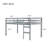 Solid Wooden, Rubber Wooden Twin Loft Bed With Ladder, Bed Platform Of Strengthened Slats , Grey-1883117775-1883117761