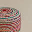 Pouf rond bohème Grant de 20 po W en jute tissé à la main et en coton