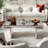 Luxury Rectangular Mirror Coffee Table With Fluted Tempered Glass And Rounded Edges