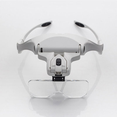 Night Light LED Head Magnifier Reading Aid Glass Lamp With Light And Headband New