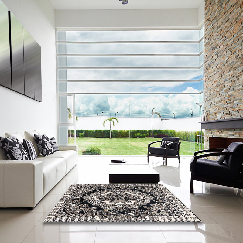 Carlene Abstract Indoor Rug, Square 4'