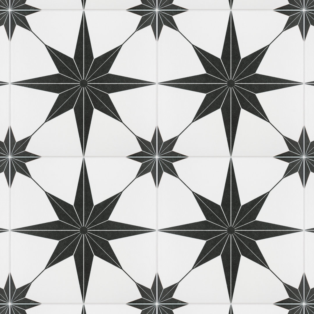 Stella 10" x 10" Porcelain Patterned Wall & Floor Tile Merola Tile 