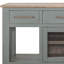 Buffet console Irra, 3 tiroirs, 2 portes, turquoise, 70 pouces