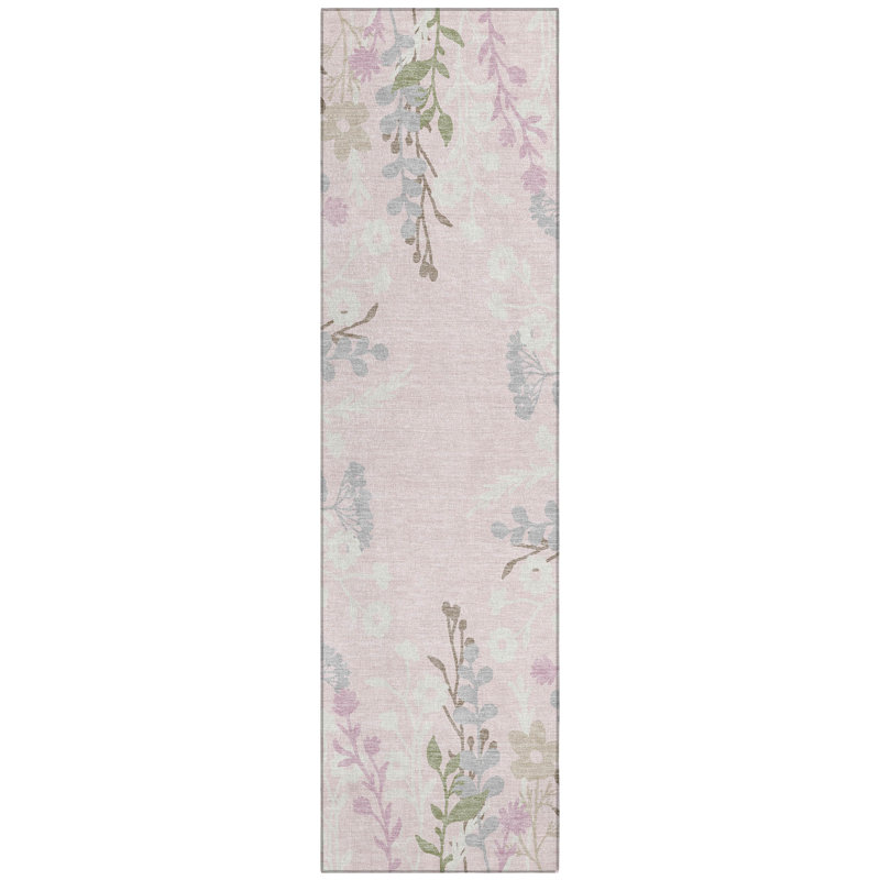 Machine Washable Indoor/Outdoor Chantille ACN2334 Floral Rug, Runner 2'3" x 7'6"