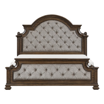 Mobilier de chambre à coucher capitonné arqué capitonné traditionnel
