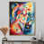 Toile avec cadre flottant or