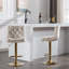Ensemble de 2 tabourets de bar réglables avec repose-pieds chromé et base pivotante