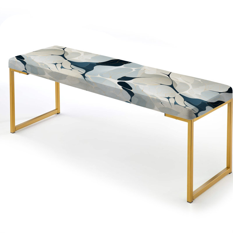 Whispering Abstraction - Banc rembourré abstrait en or
