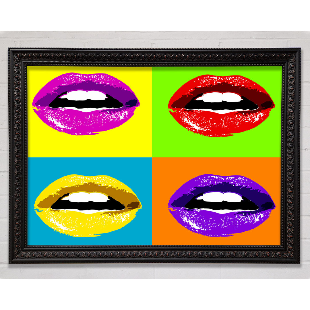 Vibrant Pop Art Lips - Einzelne Bilderrahmen Kunstdrucke