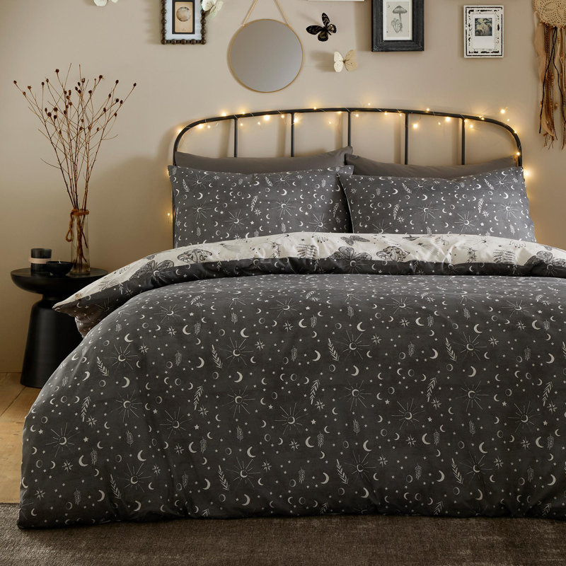 Cotton Blend No Pattern Duvet Cover Set with Pillowcases Included, Double Duvet Cover + 2 Standard Pillowcases