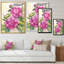 Violet pivoines en fleurs - art sur toile traditionnel-1087008696-1087008693