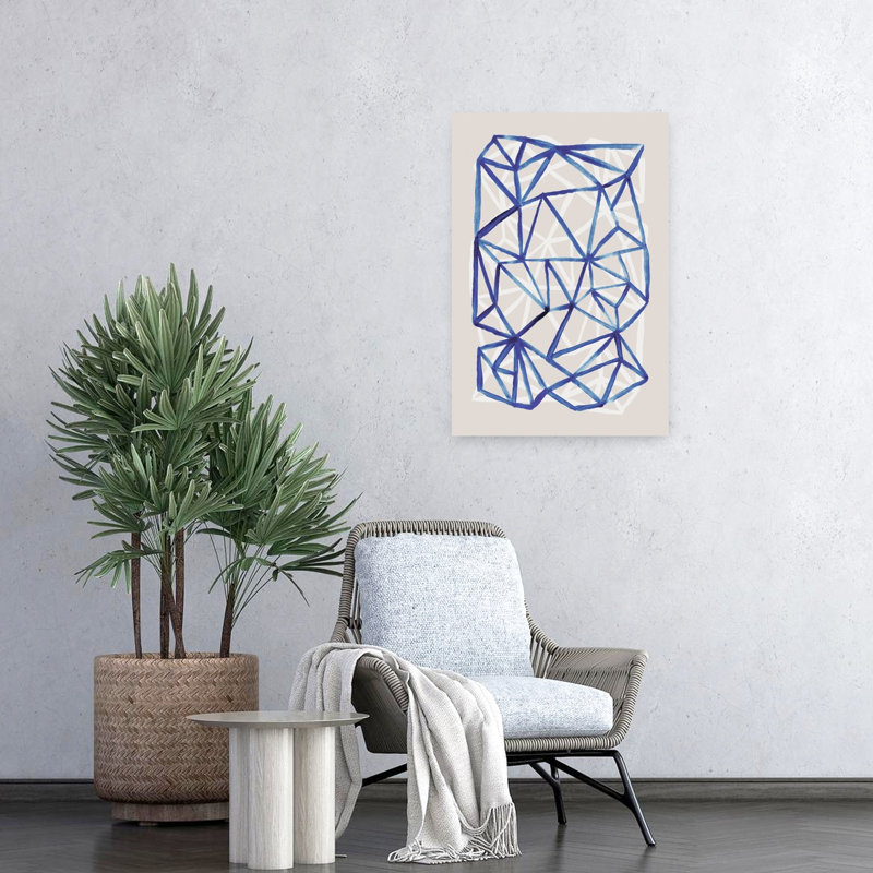Art contemporain abstrait géométrique, H 24 po x l 16 po