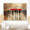 Les parapluies rouges, jour de pluie, pont sur la seine I - City Paris Wall Art Living Room