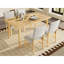 Ensemble de table de salle à manger 5 pièces, table rectangulaire rustique avec 4 chaises rembourrées, ensemble de table de salle à manger en bois massif pour 4 personnes (assemblage facile, bois naturel délavé)-945834710