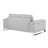 Light Gray Modern Genuine Leather Loveseat-33133431