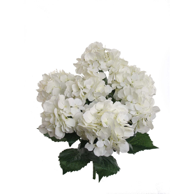 Hortensia 20 "avec 7 fleurs - décor d'hortensia artificiel, Blanc