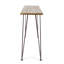 Table d'extérieur en bois industriel - Fabrication en fer et finition pour un bar rustique