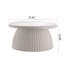 Table basse ronde blanche en oxyde de magnésium cannelé 27,56 po-129764212