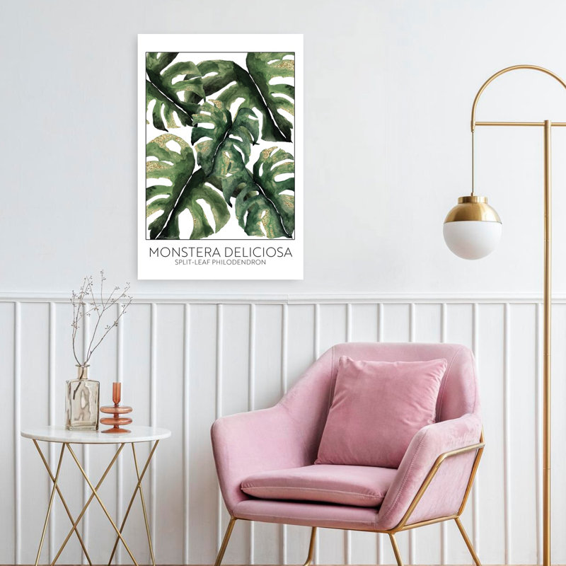 Art contemporain abstrait Philodendron, H 24 po x l 16 po