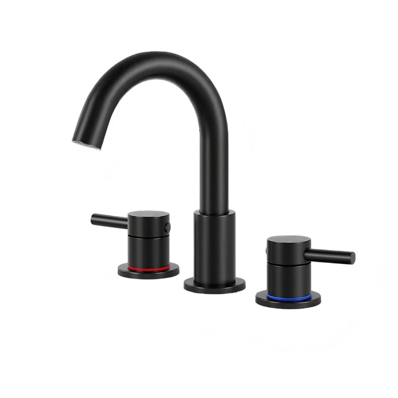 Robinet de salle de bain surdimensionné avec bonde escamotable, robinet de salle de bain à 2 poignées pour lavabo à 3 trous de 6 "à 12"