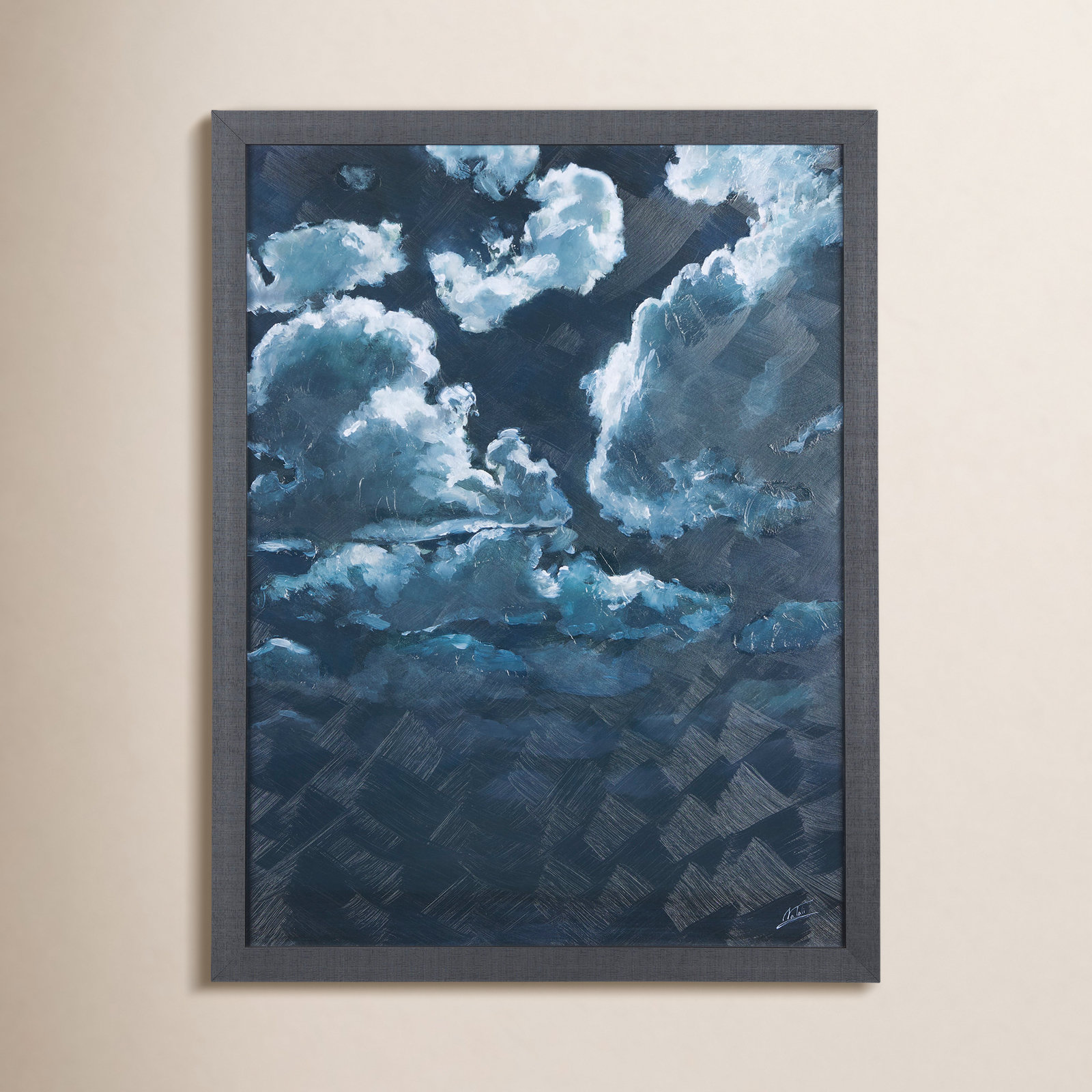 Night Cloud I Hand-Embellished Print, Night Cloud II