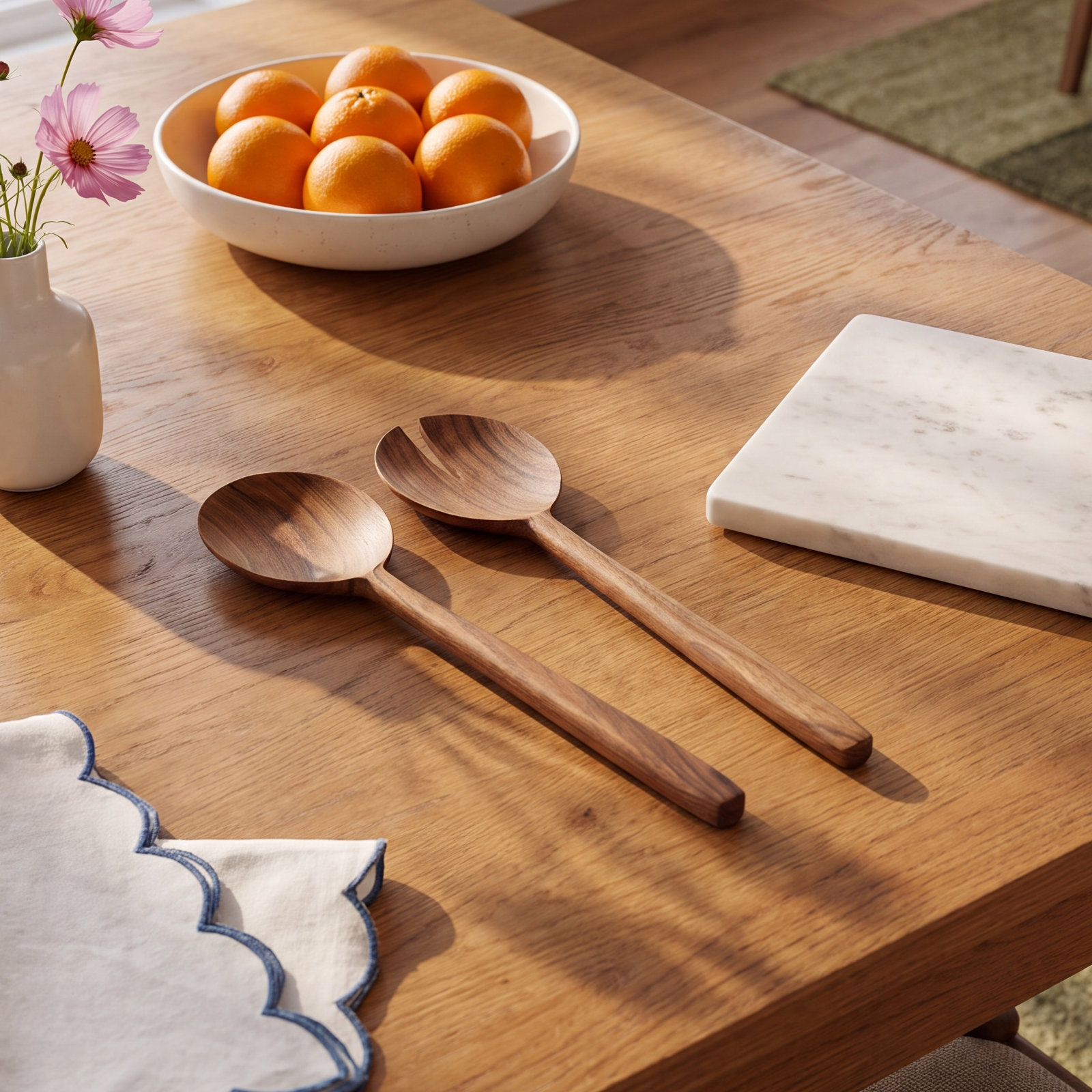 Hand Carved Salad Servers