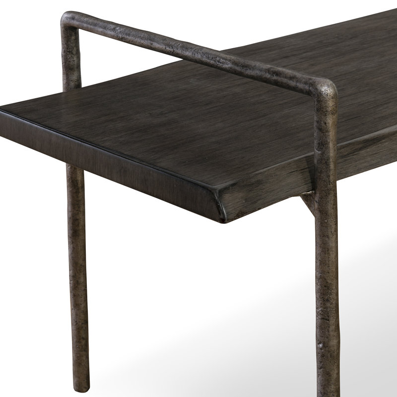 Banc en bois massif Karson avec pieds en métal 